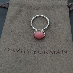 David Yurman Guava Quartz 12x10 Stack Ring